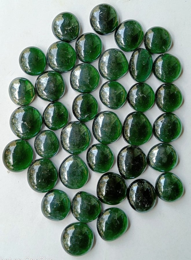 Parakh Green Colour Flat Round Marbles (40 Pcs) - Image 1